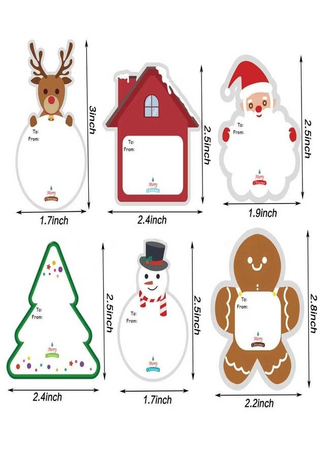 Delphinus Christmas Gift Tags, 120 PCS Christmas Tags with String, Xmas Gift Tags Hanging Label for Christmas Festival Presents Wrapping Envelope Seals Holiday Gift Boxes 6.9 × 6 Inch - Image 2